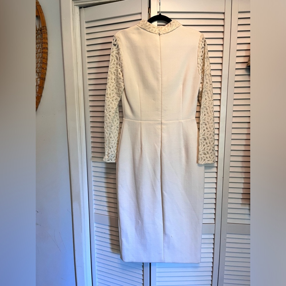 Christian Siriano Spring 2016 White Stretch Crepe Keyhole Dress, Size 8 - Picture 7 of 11